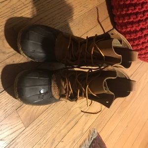 Big boys LL.bean duck boots worn for 2 seasons